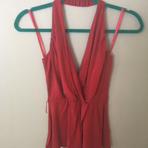 Red Halter with Empire Waist